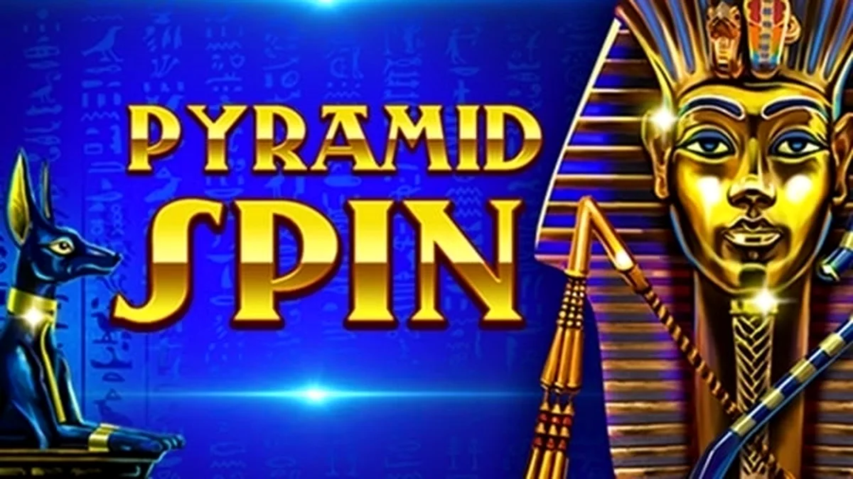 Tampilan antarmuka permainan slot Pyramid Spin dengan tema Mesir kuno